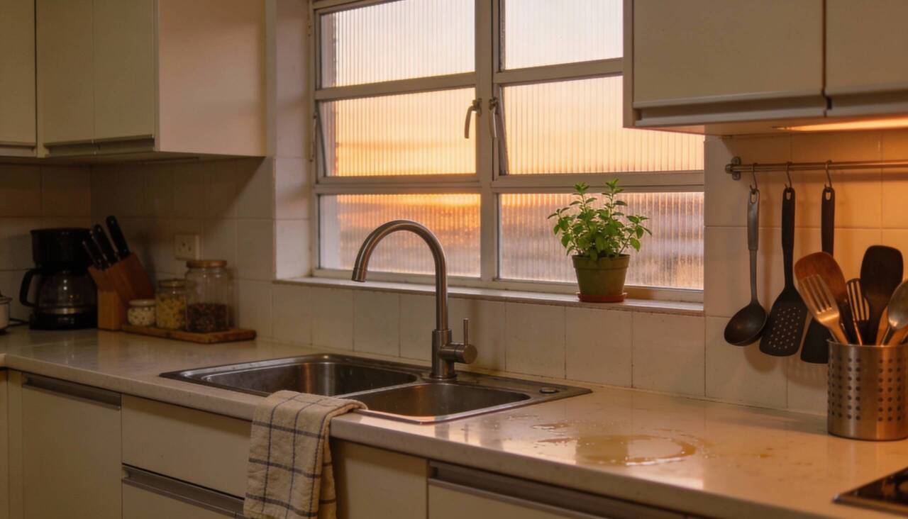 A cozinha é o ambiente da casa que mais acumula resíduos orgânicos e umidade