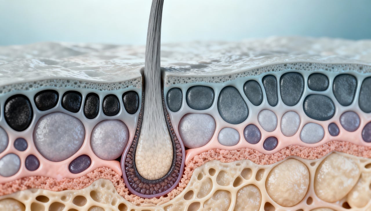 Quando se fala em cabelos grisalhos, trata-se de um fenômeno que vai muito além da estética – Imagens produzidas com uso de Inteligência Artificial