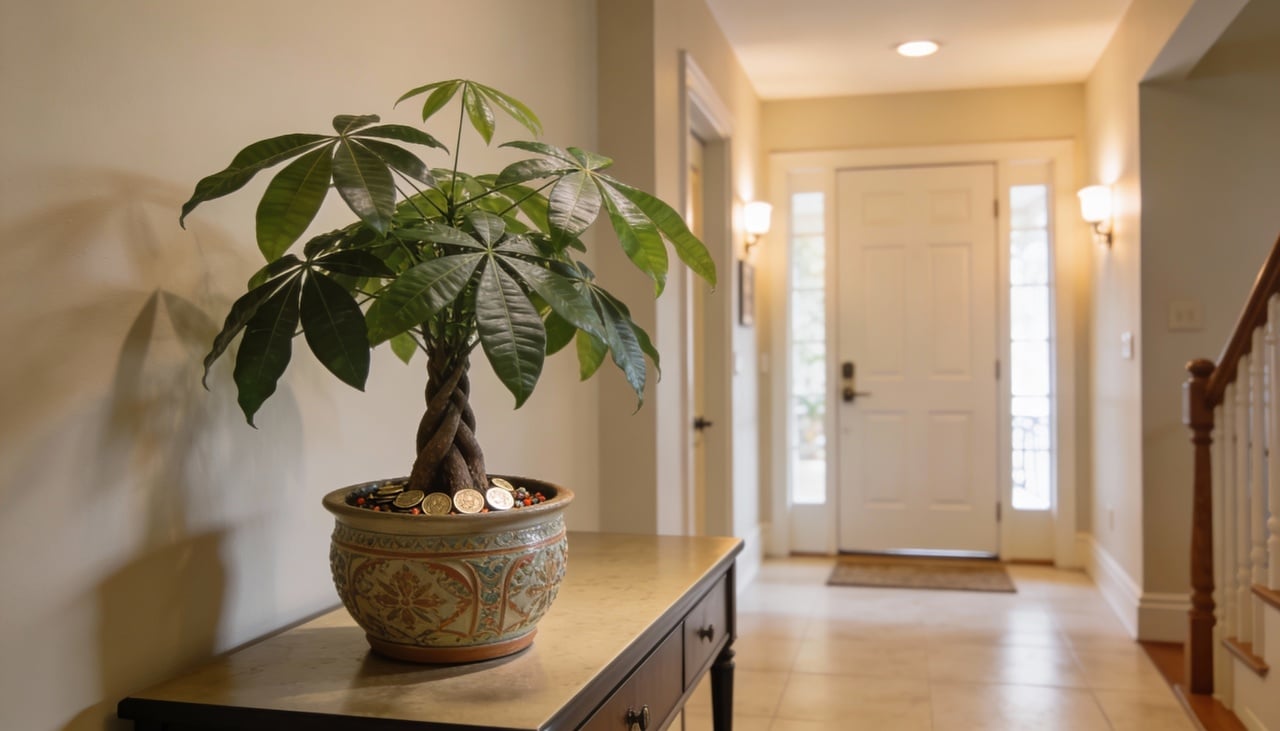 No Feng Shui, a Árvore de Dinheiro é vista como um reforço simbólico do chi, a energia vital que circula pelos ambientes
