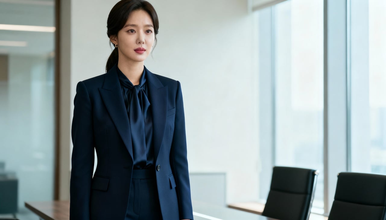 Nos dramas coreanos, as herdeiras de grandes conglomerados, conhecidas como “Chaebols”, utilizam o guarda-roupa como ferramenta de poder – Imagens produzidas com uso de Inteligência Artificial