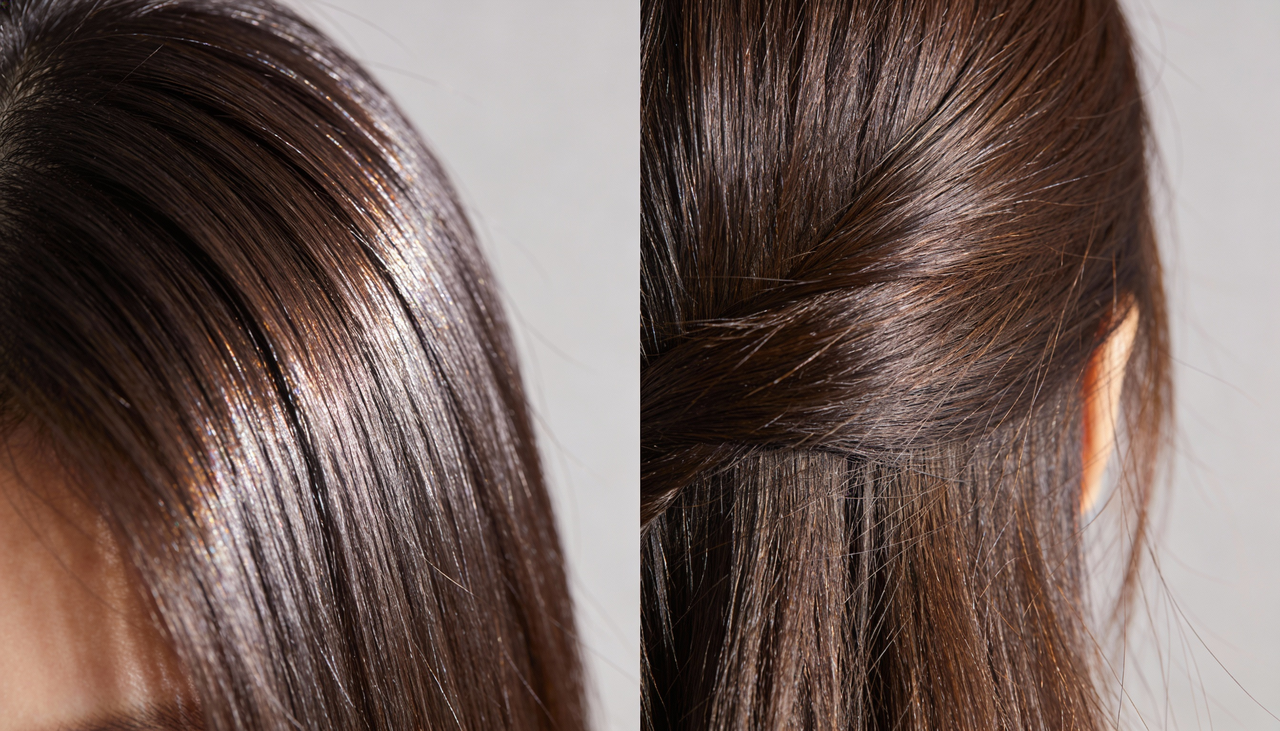 O vinagre de maçã no cabelo, é associado à ideia de equilíbrio do pH, selagem das cutículas e remoção de resíduos