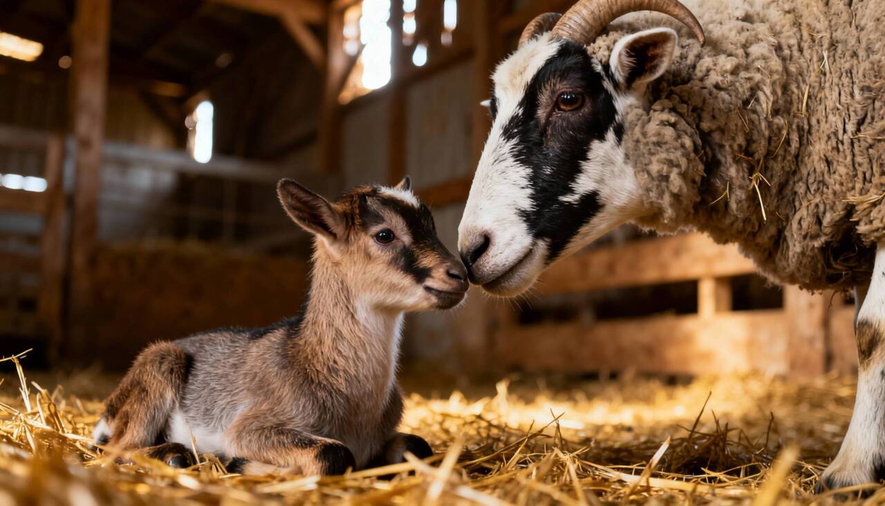 O animal híbrido gerado pelo cruzamento entre uma cabra e uma ovelha recebe o nome de geep em inglês