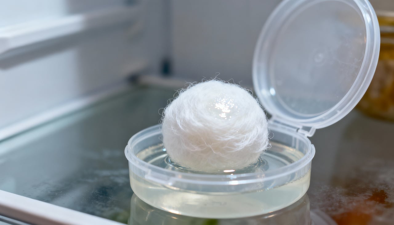 O algodão funciona absorvendo parte da umidade e capturando moléculas que causam odores desagradáveis