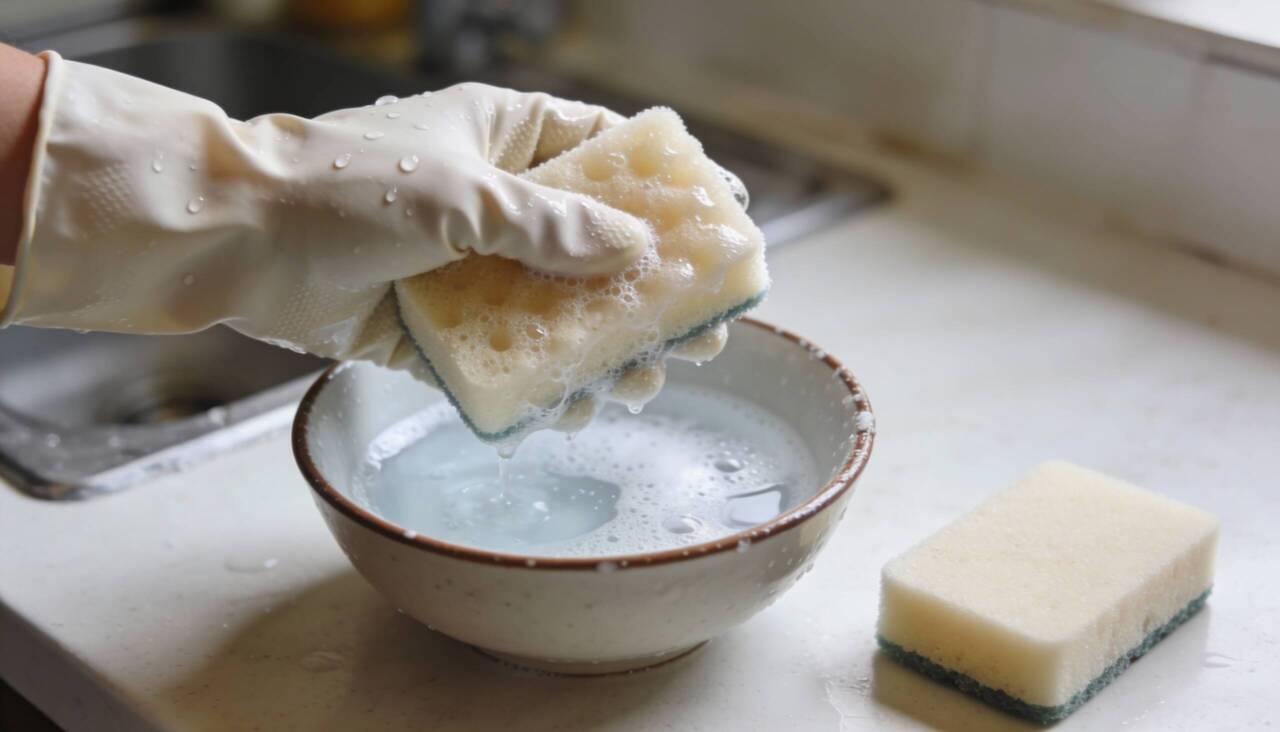 A partir do momento em que a esponja começa a ficar escurecida, com cheiro diferente ou textura desgastada, o sinal de alerta está ligado