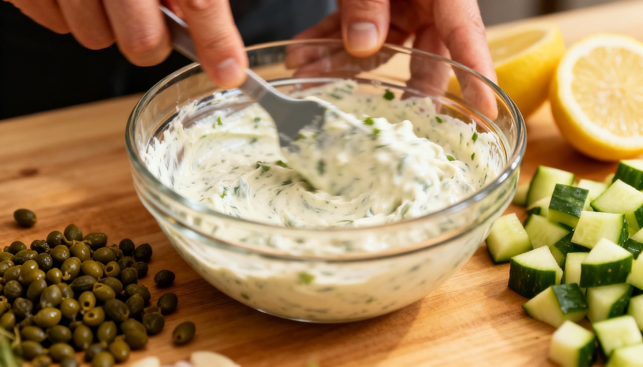 O molho de manteiga com limão e ervas se destaca como a opção mais universal para qualquer tipo de peixe ou fruto do mar – Imagens produzidas com uso de Inteligência Artificial