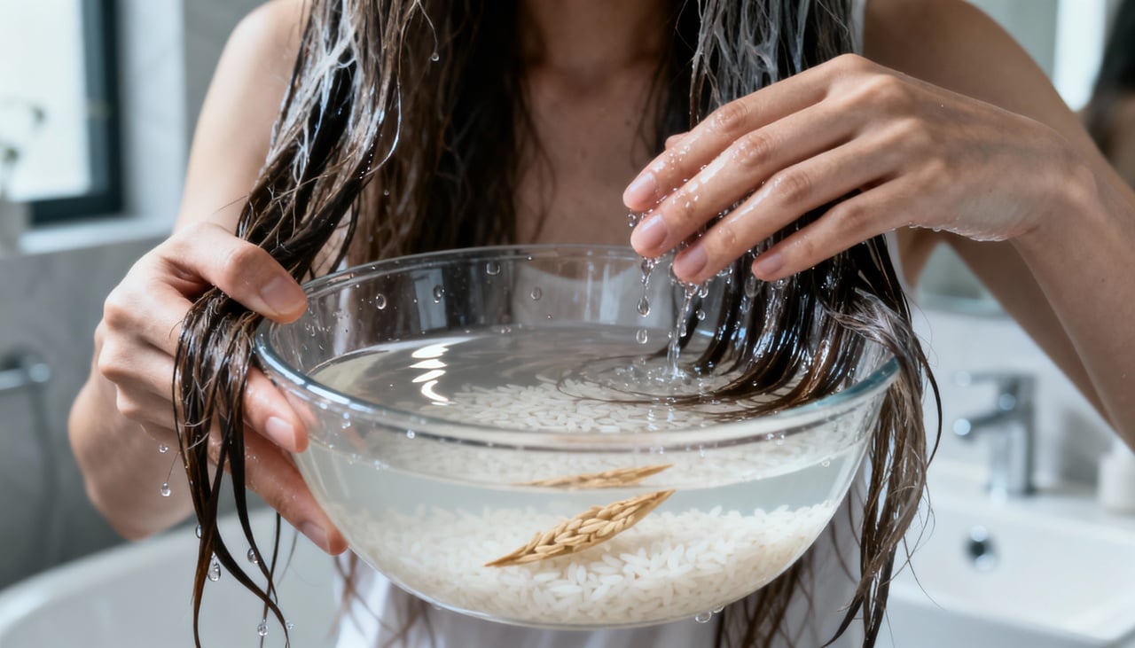 Os benefícios da água de arroz para o cabelo concentram-se na resistência da fibra e no aspecto visual dos fios