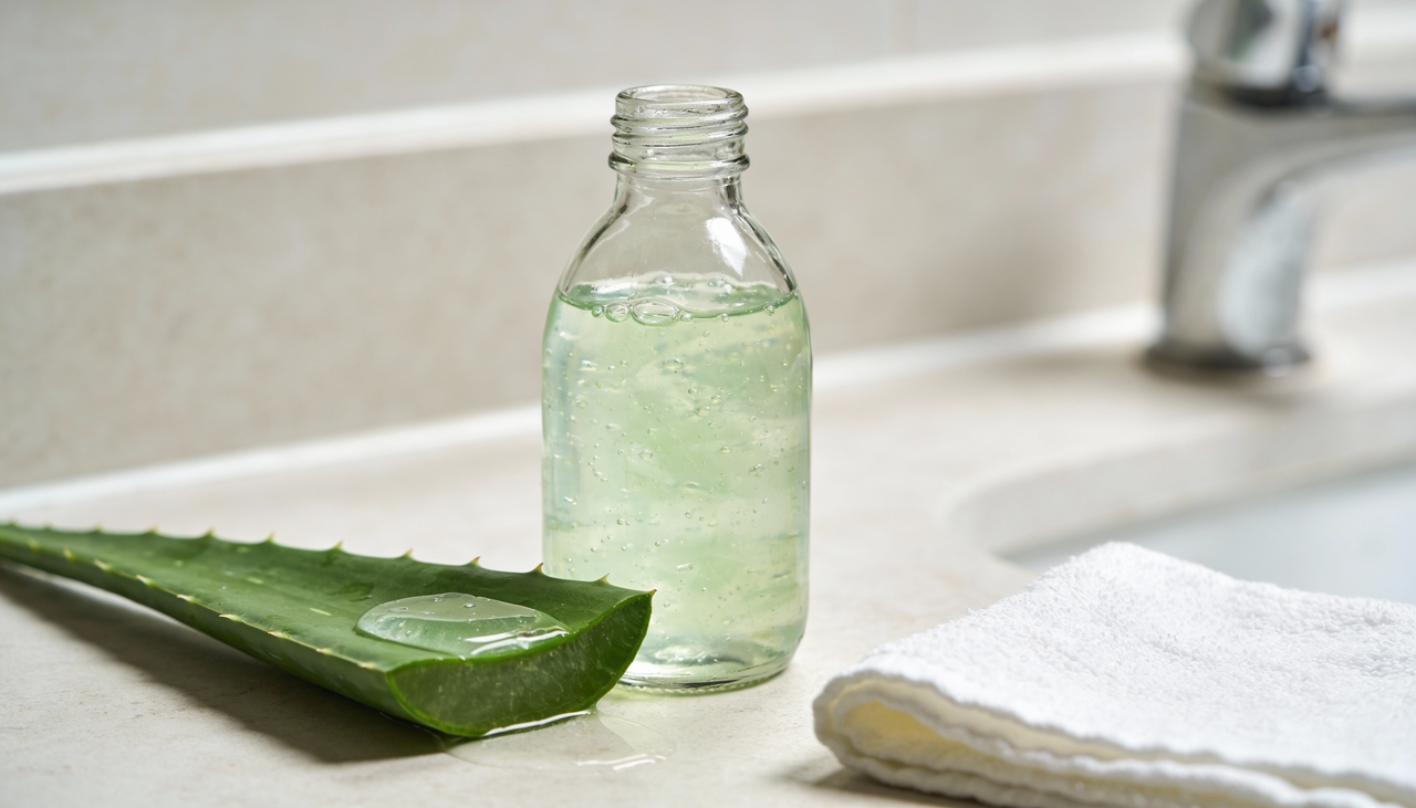 O limpador facial caseiro com aloe vera é uma preparação feita em casa, em pequenas quantidades, utilizando o gel da babosa como base principal