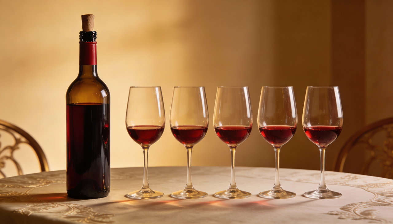 Encher a taça de vinho completamente até a boca pode parecer uma demonstração de generosidade