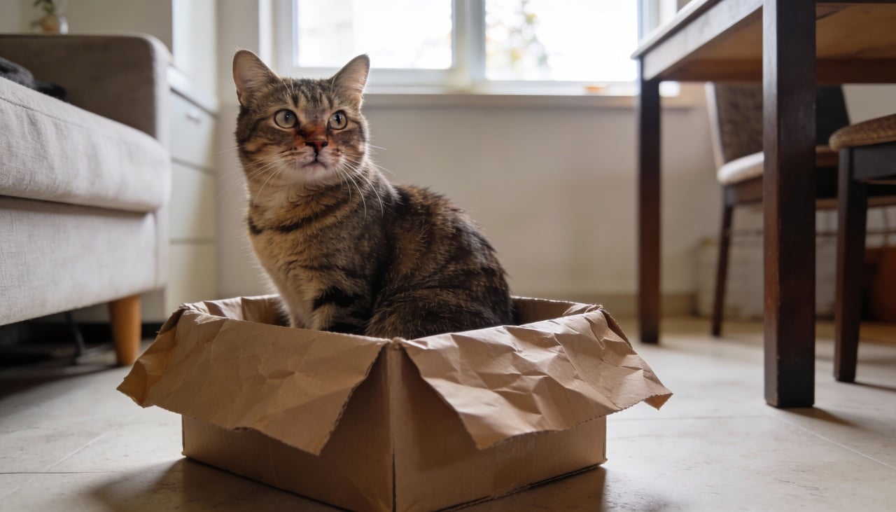 A atração dos gatos por caixas não é acaso nem “mania” isolada