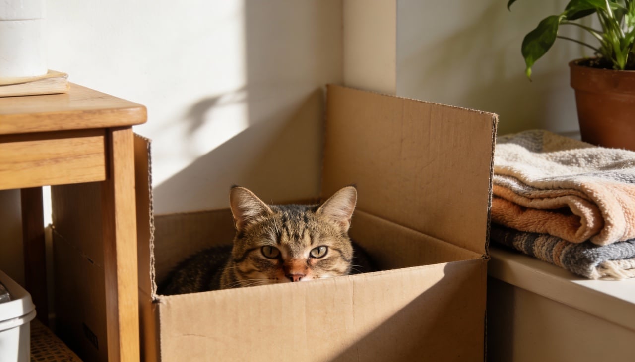 A atração dos gatos por caixas não é acaso nem “mania” isolada