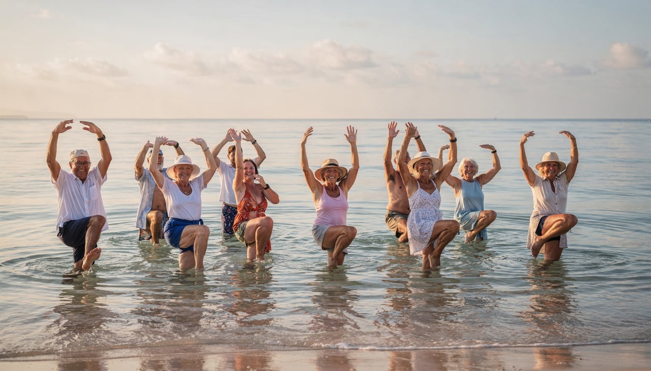 Embora caminhar na água seja extremamente benéfico, existem outras atividades igualmente acessíveis que trabalham diferentes grupos musculares