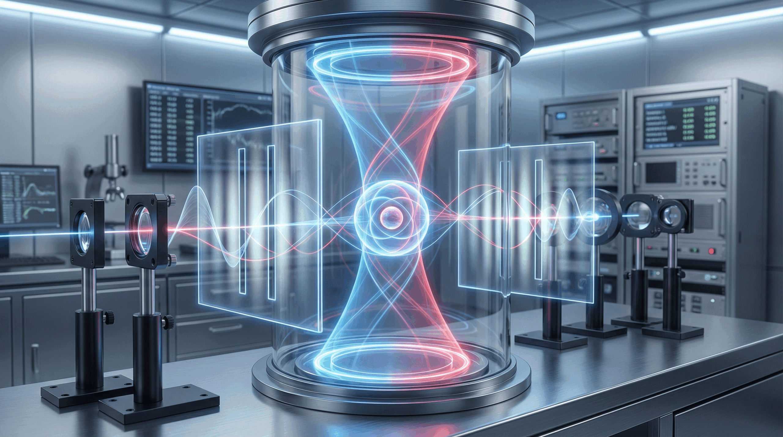 Quando o átomo era mantido frouxamente, ele oscilava o suficiente para revelar a trajetória do fóton – Imagens produzidas com uso de Inteligência Artificial