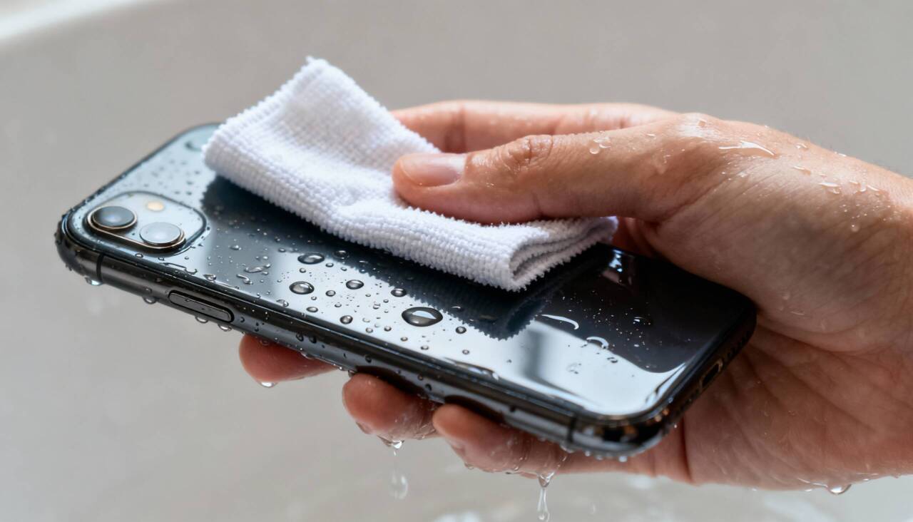 A lógica por trás do mito é simples: como o arroz absorve umidade no ambiente, muitos acreditam que ele também puxaria a água de dentro do smartphone – Imagens produzidas com uso de Inteligência Artificial