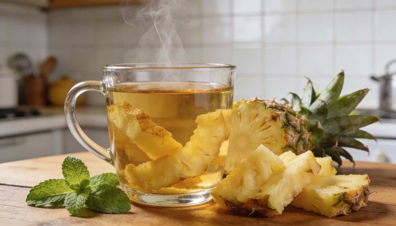 Para fazer, escolha um abacaxi bem maduro e lave a casca esfregando com uma escovinha e vinagre, pois a higiene rigorosa é fundamental