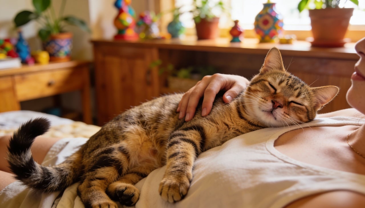 Estudos de bioacústica identificaram que a vibração do ronronar oscila em uma faixa específica, geralmente entre 25 e 150 Hertz