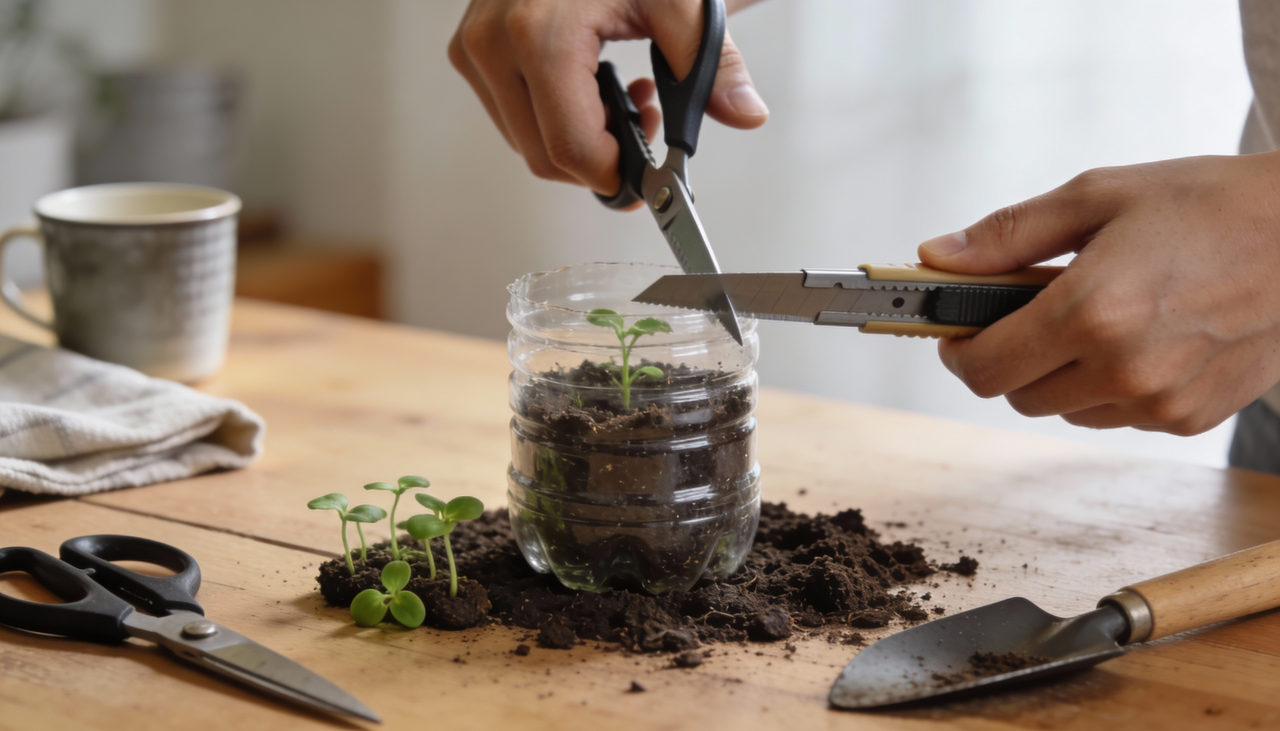 O primeiro passo para montar uma mini-horta suspensa é definir onde o cultivo vertical será instalado