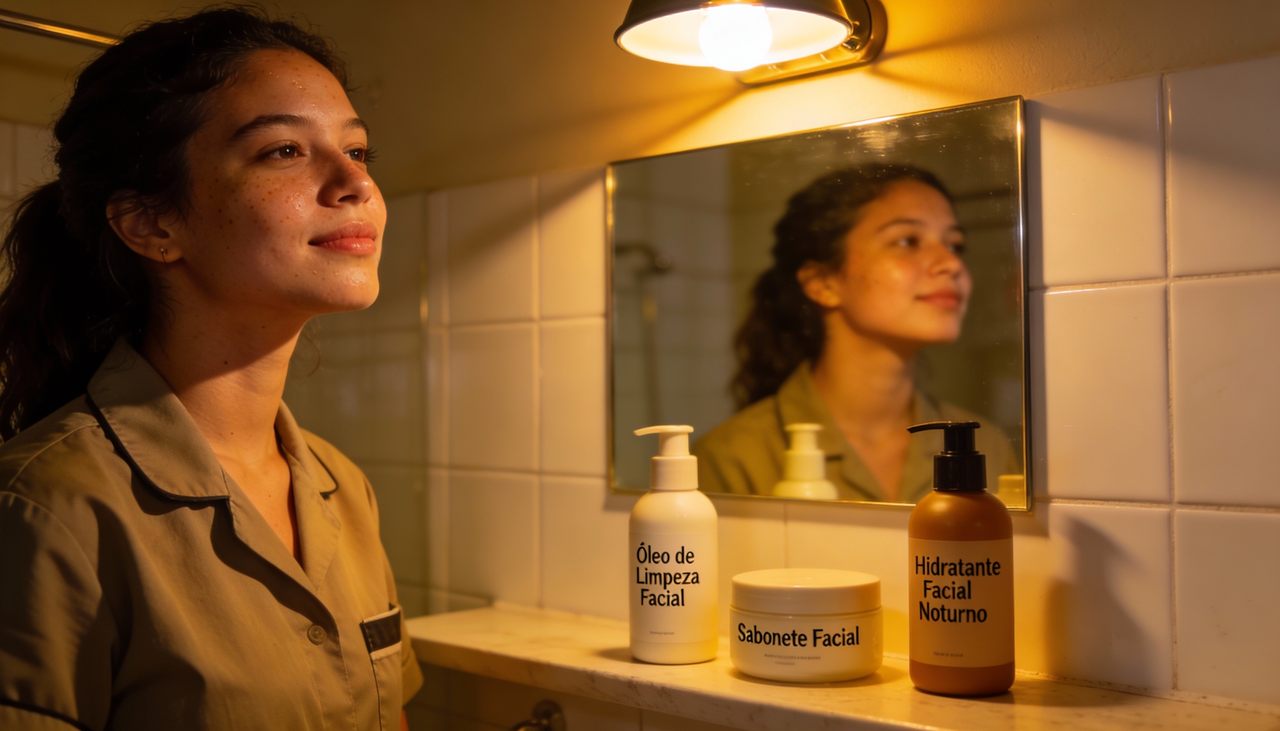 Para garantir que a pele absorva os nutrientes, é necessário remover completamente impurezas, resíduos de maquiagem e o protetor solar