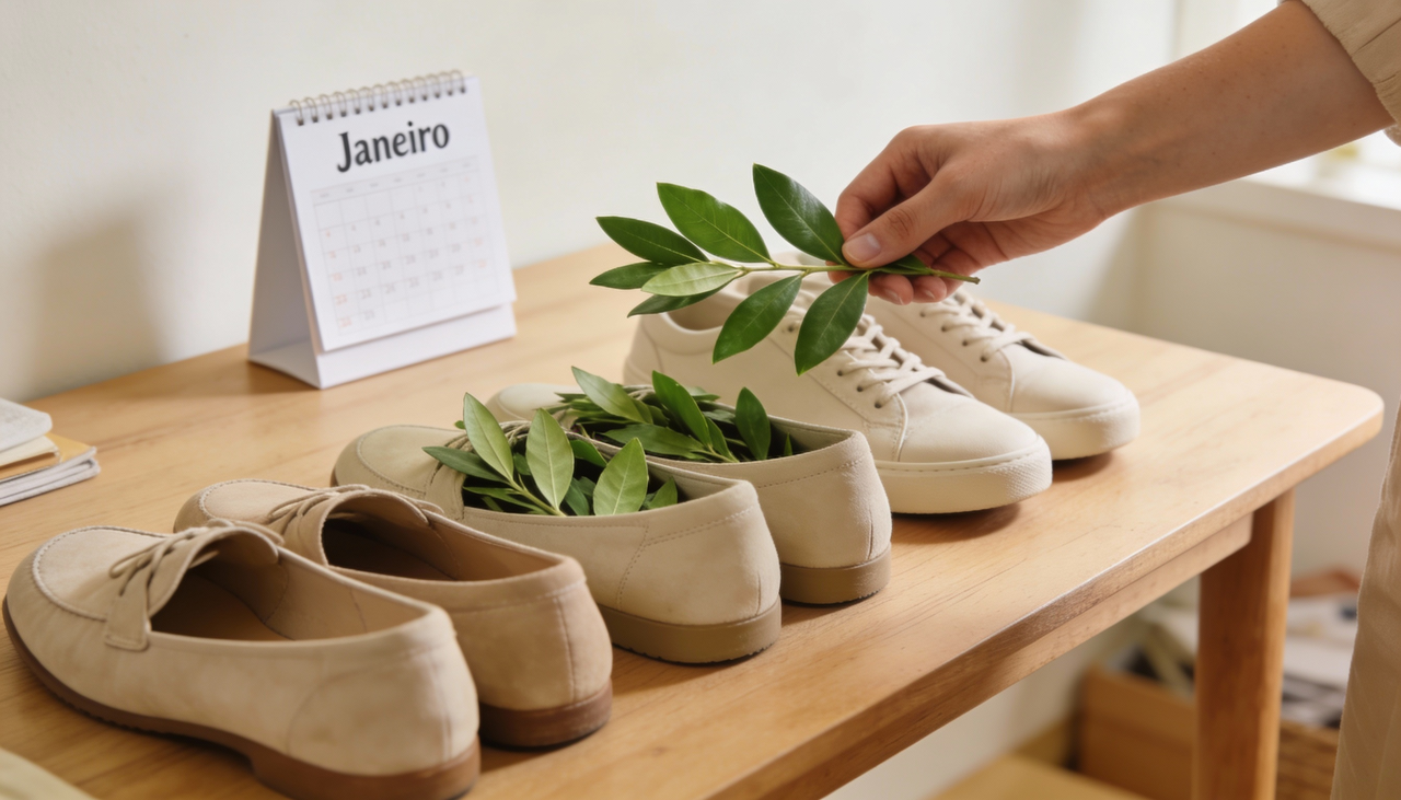 O ritual da folha de louro no sapato é visto como um amuleto para quem deseja fortalecer a sorte no dinheiro e na carreira logo no início do ano