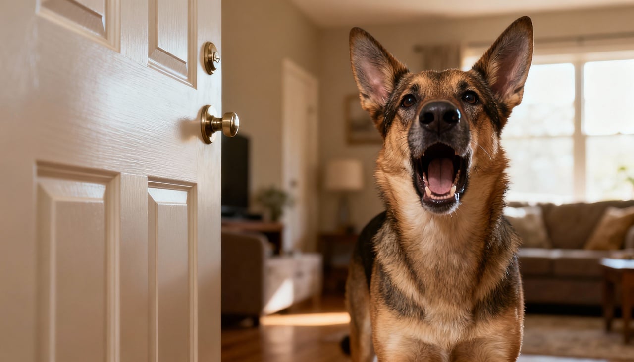 Na maioria das vezes, o comportamento de latir para a porta está ligado aos sentidos apurados dos cães