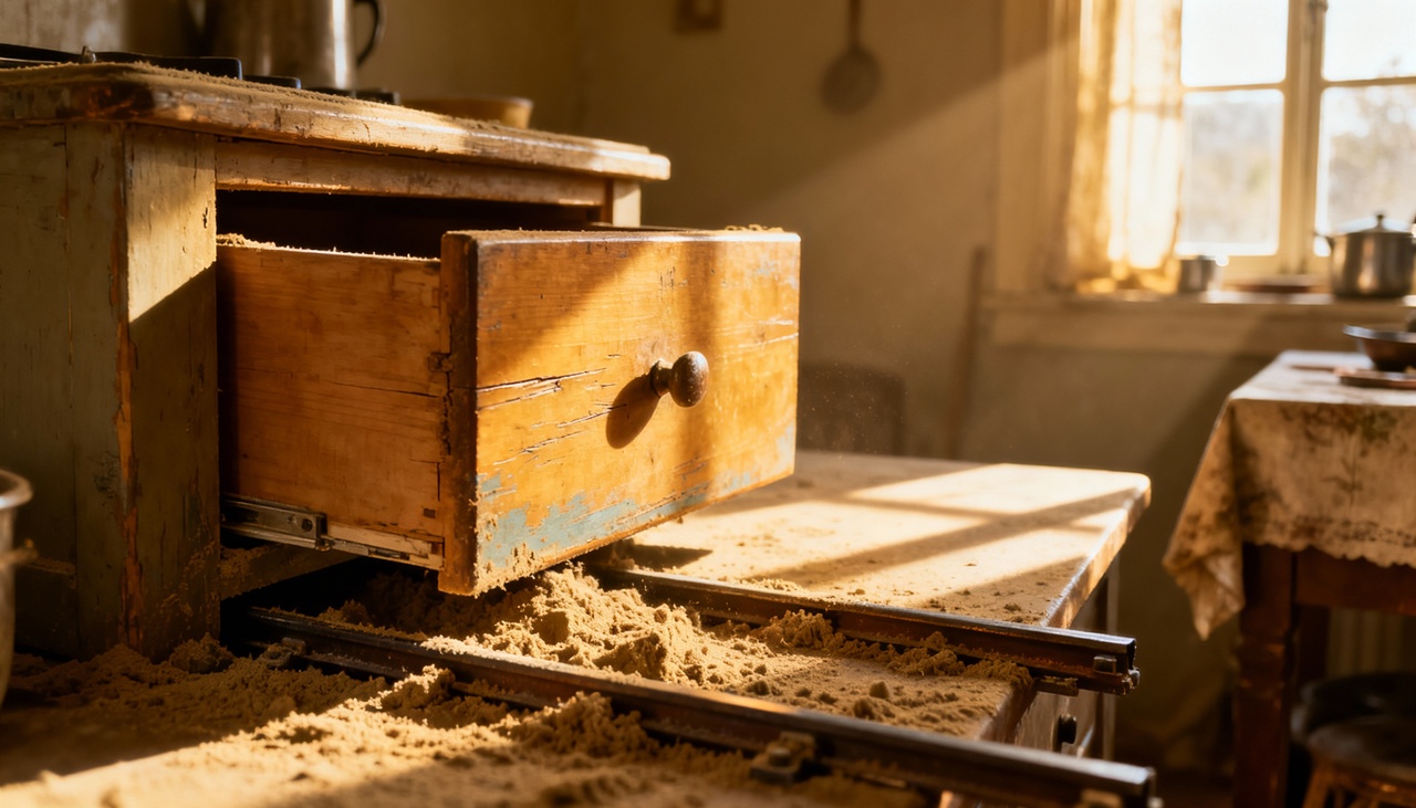 O emperramento de gavetas normalmente ocorre devido ao acúmulo de poeira e resíduos nas laterais ou ao desgaste dos trilhos ao longo dos anos