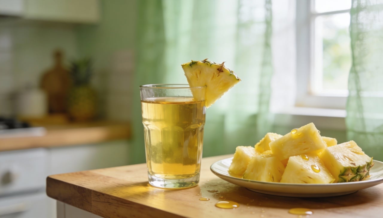 Para fazer, escolha um abacaxi bem maduro e lave a casca esfregando com uma escovinha e vinagre, pois a higiene rigorosa é fundamental