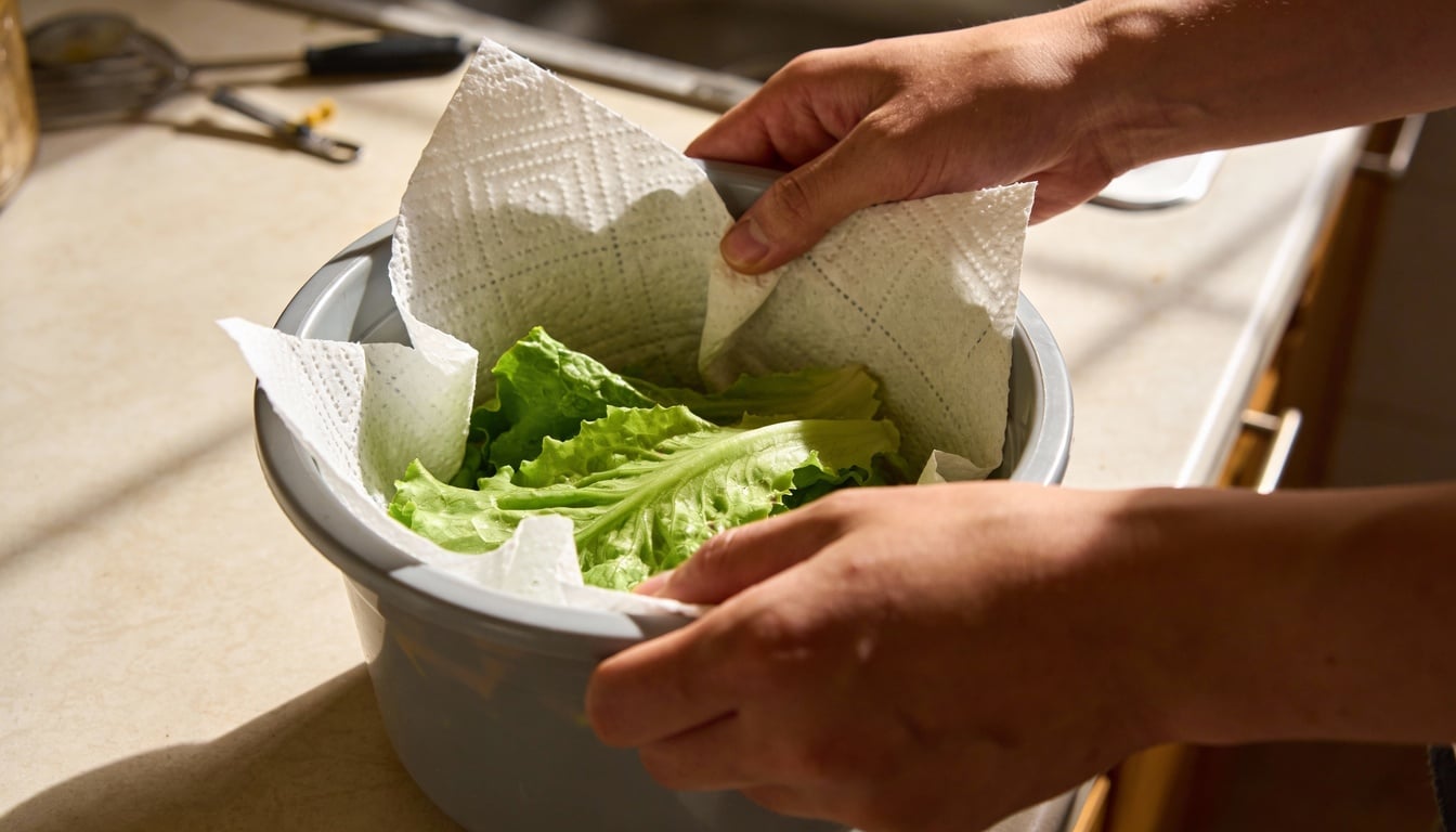 A principal causa do apodrecimento precoce de vegetais folhosos é o excesso de água que fica acumulado nas folhas após a lavagem