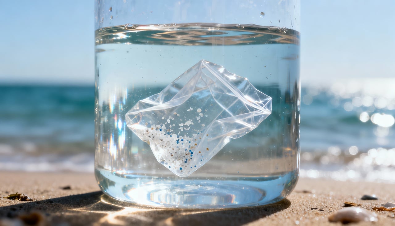 Quando o plástico entra em contato com água salgada, os eletrólitos presentes no mar desfazem essas ligações químicas rapidamente