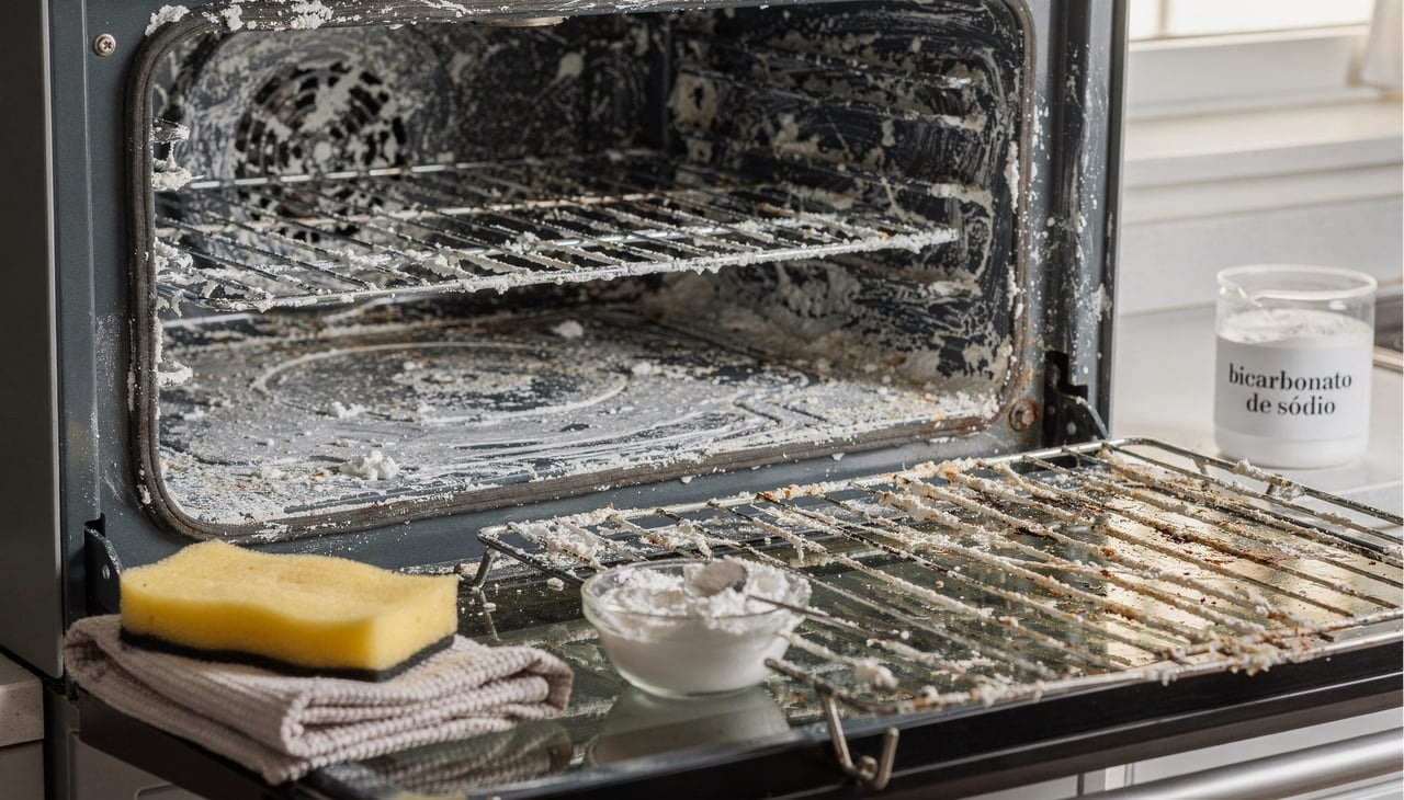 Para fogões com muita gordura acumulada, costuma-se usar uma combinação mais potente de ingredientes
