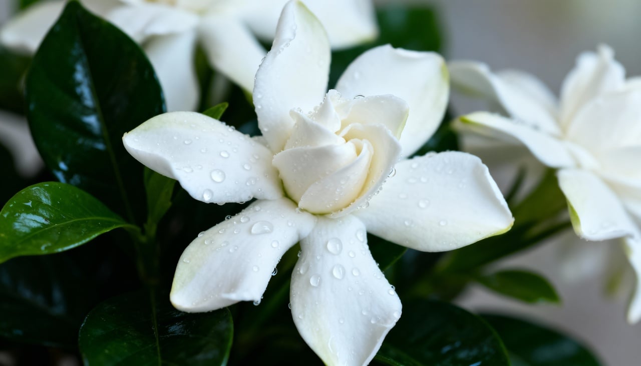 A Gardênia possui óleos essenciais concentrados em suas pétalas brancas que são liberados gradualmente – Imagens produzidas com uso de Inteligência Artificial
