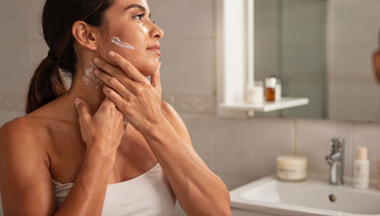 A pele do pescoço e do colo é mais fina, tem menos glândulas sebáceas e fica muito exposta à radiação solar, vento e poluição