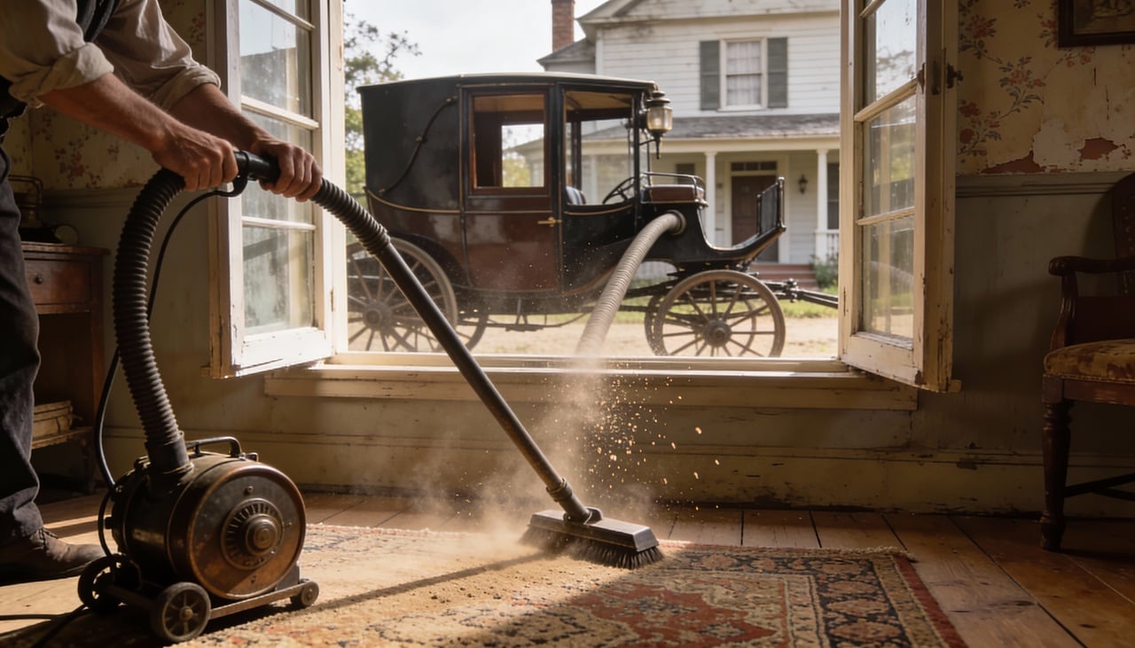 Na virada do século XX, manter residências limpas exigia muito esforço físico e tempo