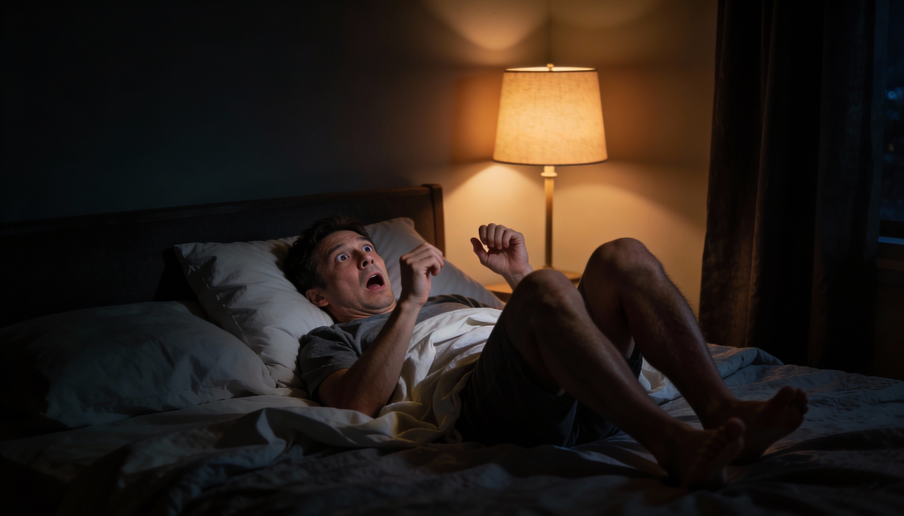 O sonho de queda costuma envolver a sensação de perder o equilíbrio, despencar de um lugar alto ou sentir o corpo “afundar” na cama