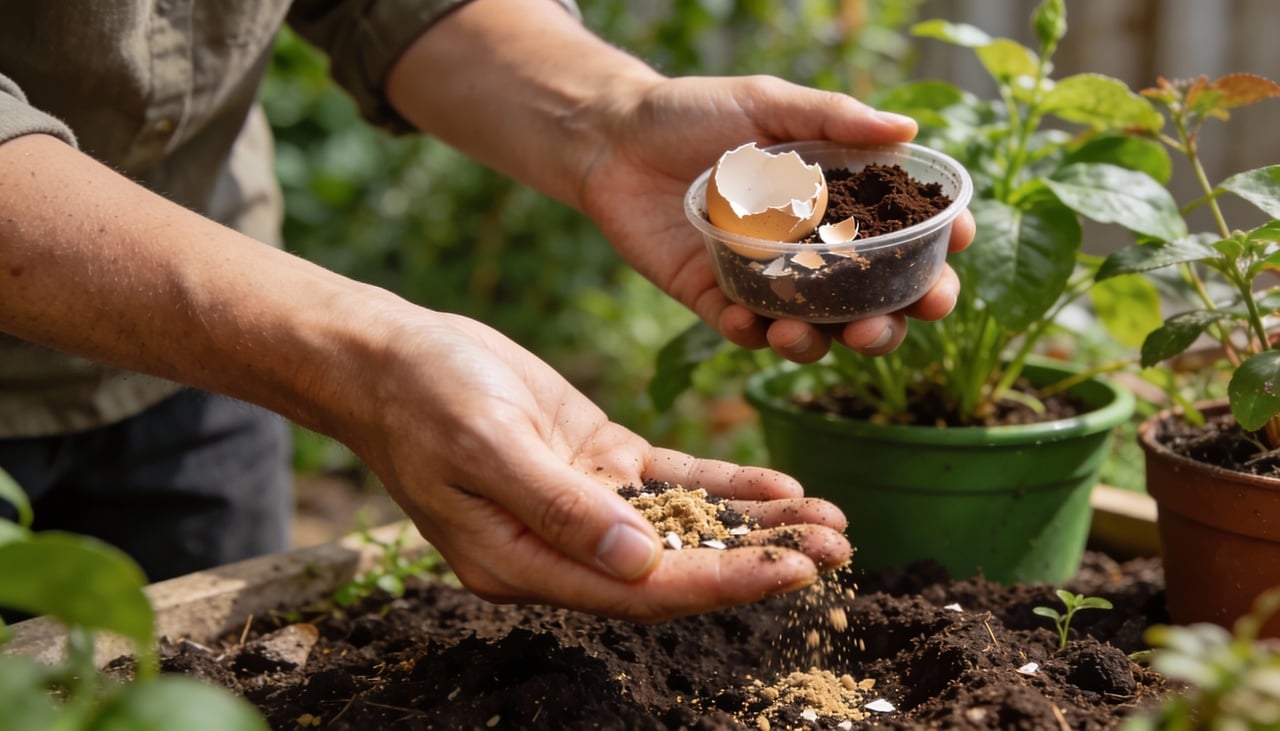 O chamado adubo de casca de ovo e borra de café com pó de intenção é um preparo simples feito a partir de restos de cozinha reaproveitados