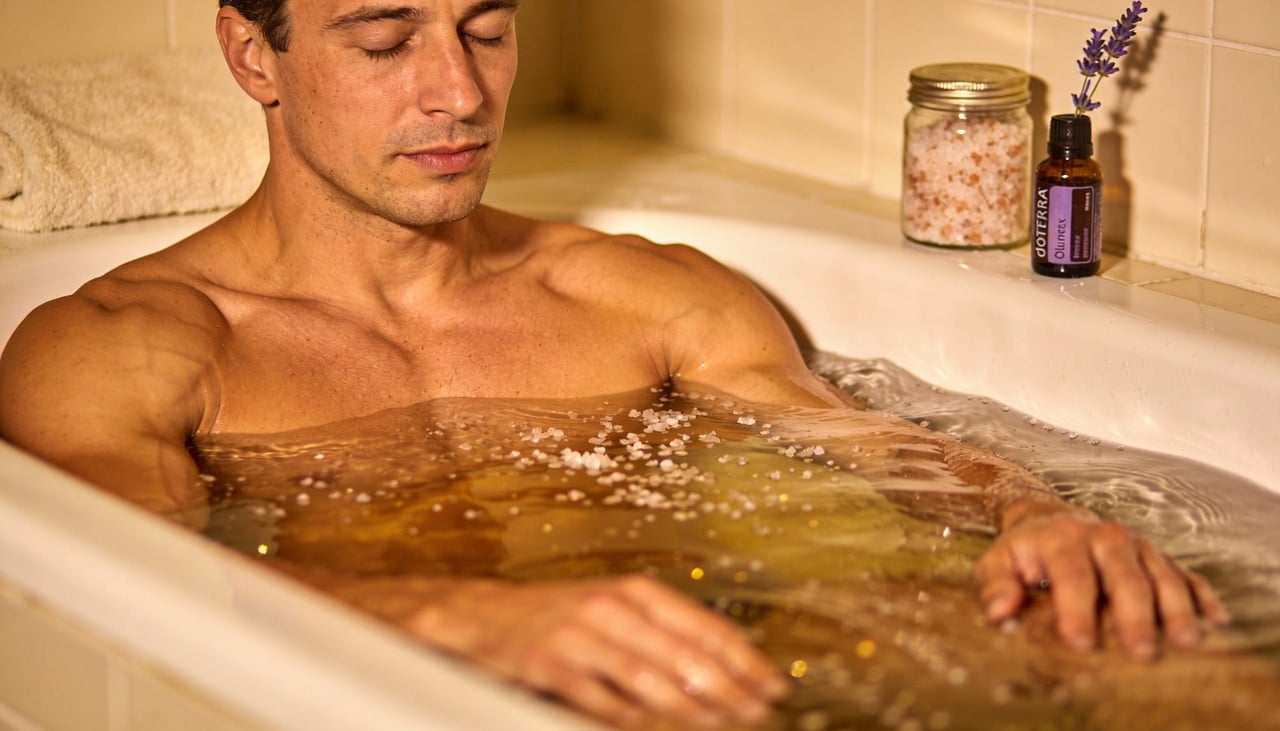 O preparo de um banho de sais caseiro para dores musculares pode ser feito tanto em banheira quanto em um escalda-pés simples