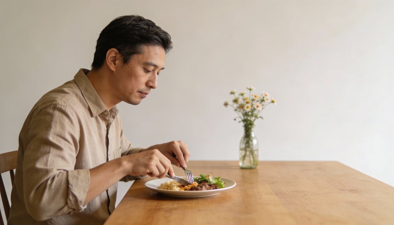 O hábito de comer rápido costuma indicar uma desconexão entre corpo e mente durante a refeição