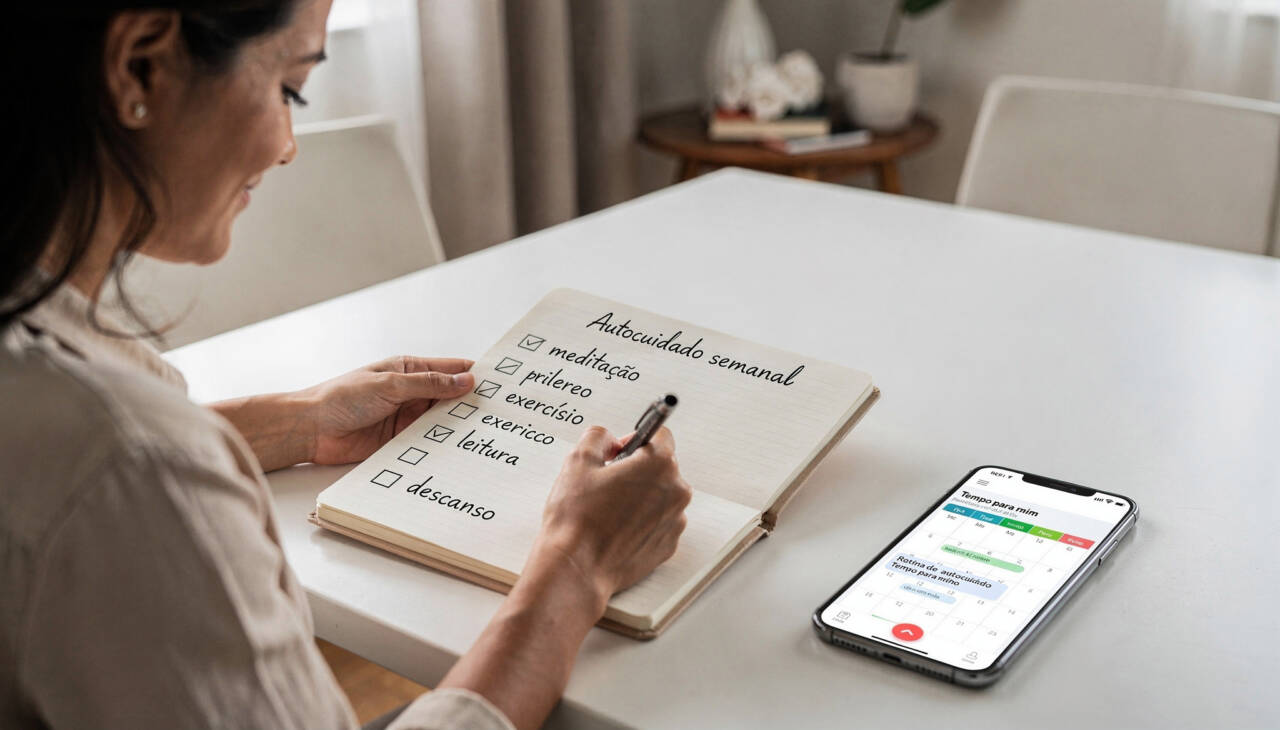 Para criar um plano de autocuidado semanal, o primeiro passo é observar a própria rotina e ajustar a intensidade das atividades