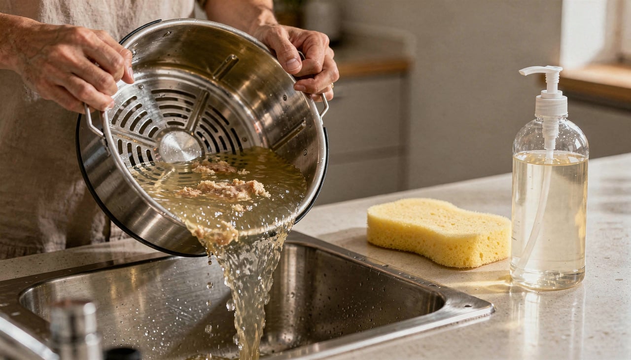 Para evitar que o cesto da sua fritadeira descasque com o tempo, o ideal é nunca usar esponjas de aço ou o lado grosso da bucha comum