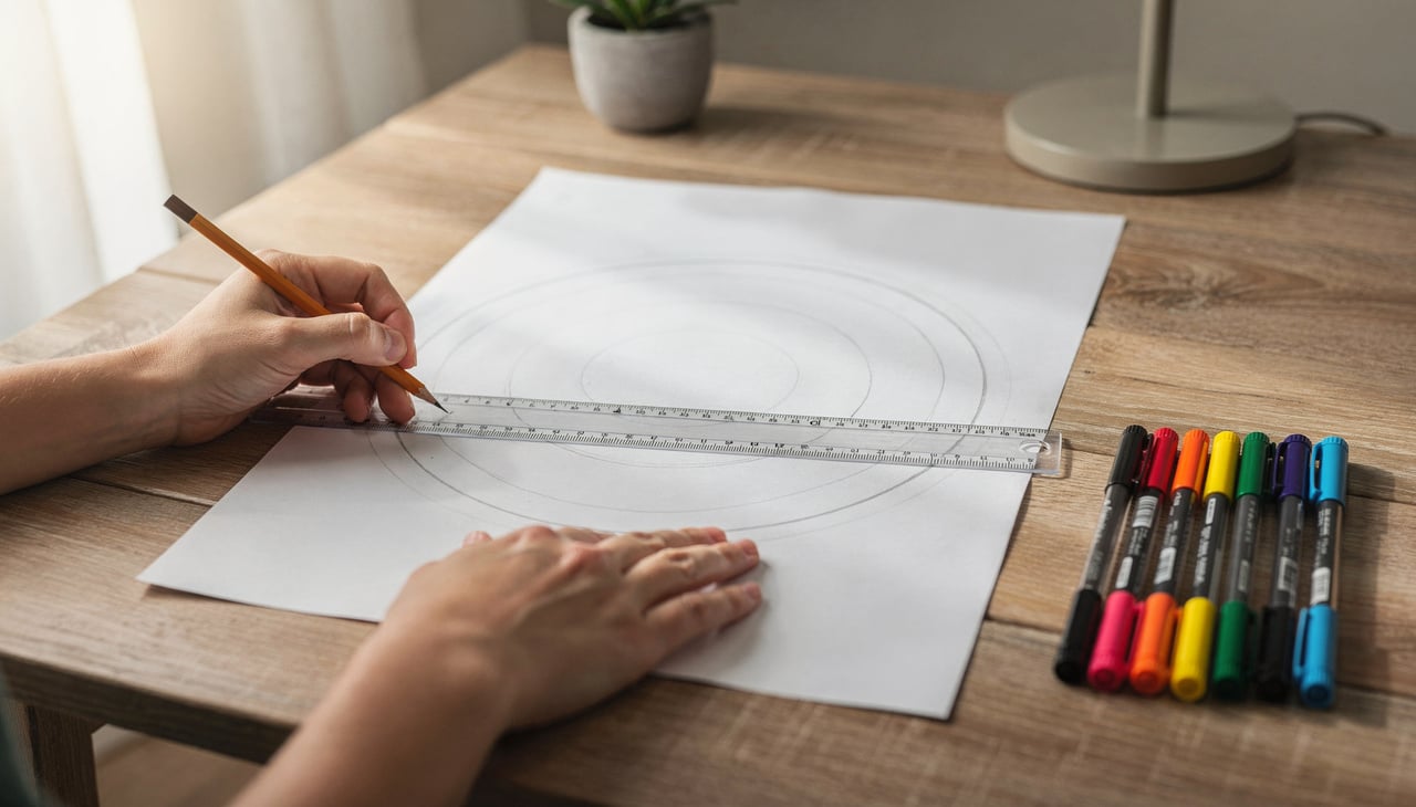 Para o primeiro contato com a mandala artesanal simples, um roteiro organizado evita frustrações