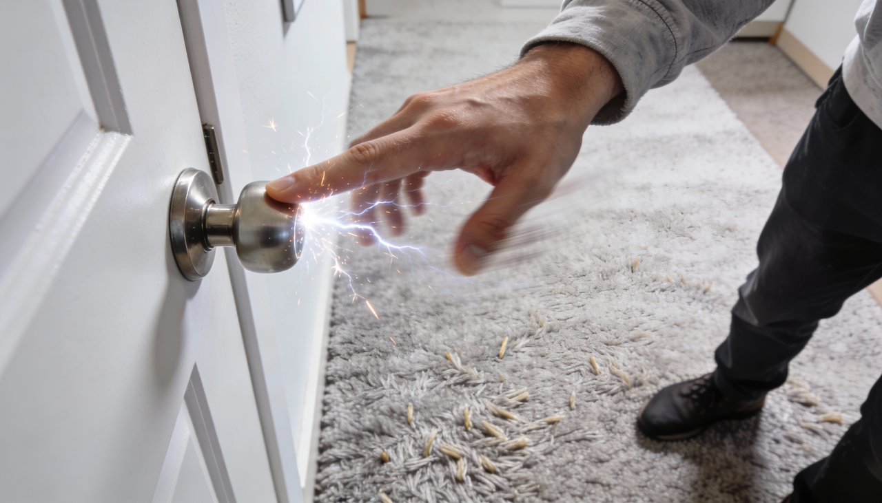 O “choque” ao tocar outra pessoa costuma significar que houve uma descarga de eletricidade estática entre dois corpos com cargas diferentes