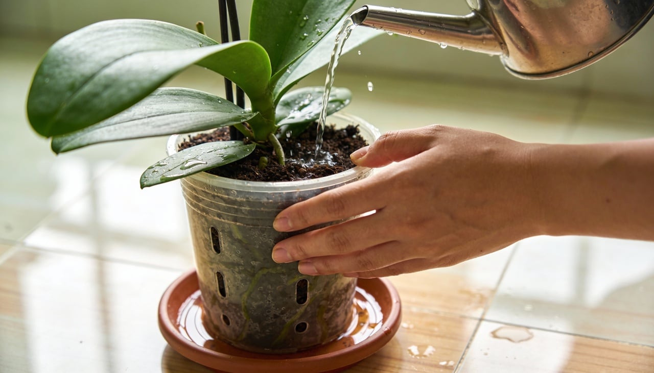 A hidratação adequada permite que as células das folhas se expandam completamente durante o crescimento