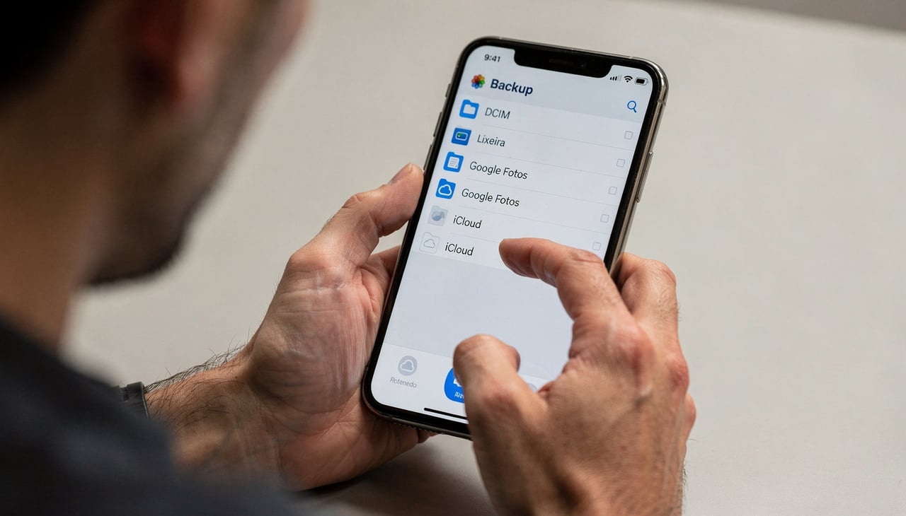 Se você não encontrou a imagem na galeria do aparelho, o próximo passo é conferir os serviços de backup automático
