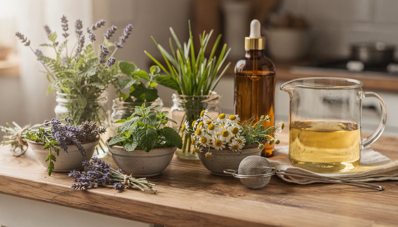 Algumas plantas se destacam por servirem tanto para óleos aromáticos quanto para chás relaxantes