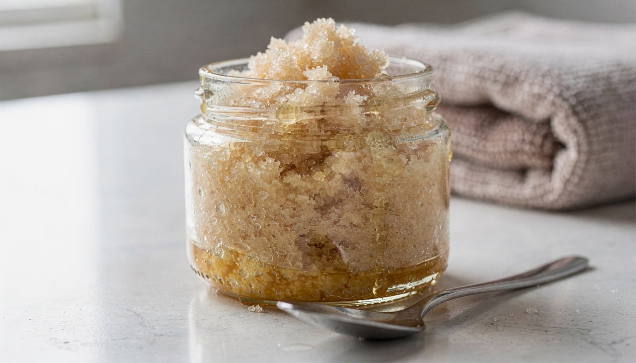 A receita caseira de esfoliante para estrias com açúcar e óleo de amêndoas é simples, rápida e pode ser adaptada ao tipo de pele