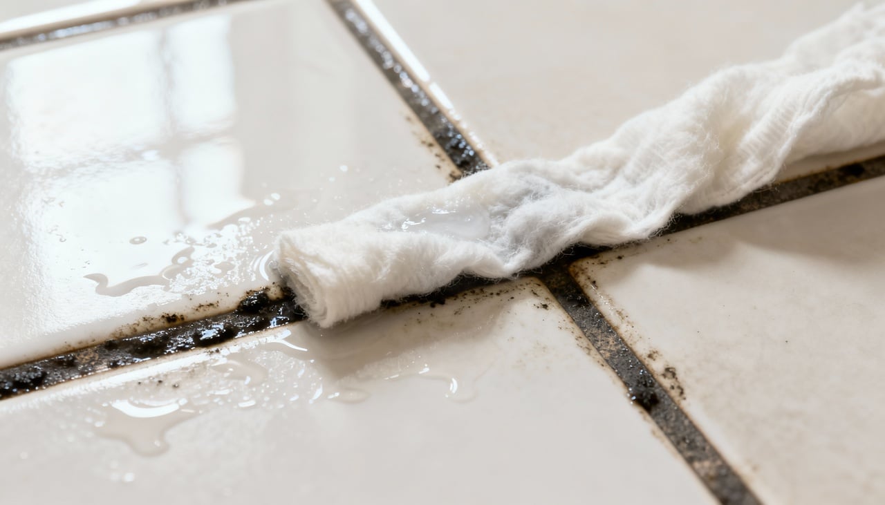 O banheiro, por ser um ambiente quente e úmido, oferece todas as condições para o crescimento rápido do mofo – Imagens produzidas com uso de Inteligência Artificial