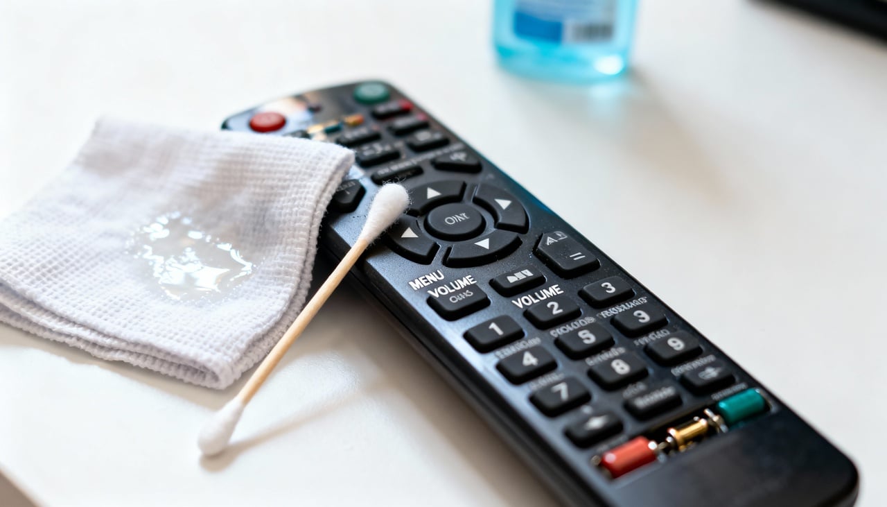 Para limpar o controle remoto sem danificar nada, a primeira medida é retirar as pilhas ou baterias