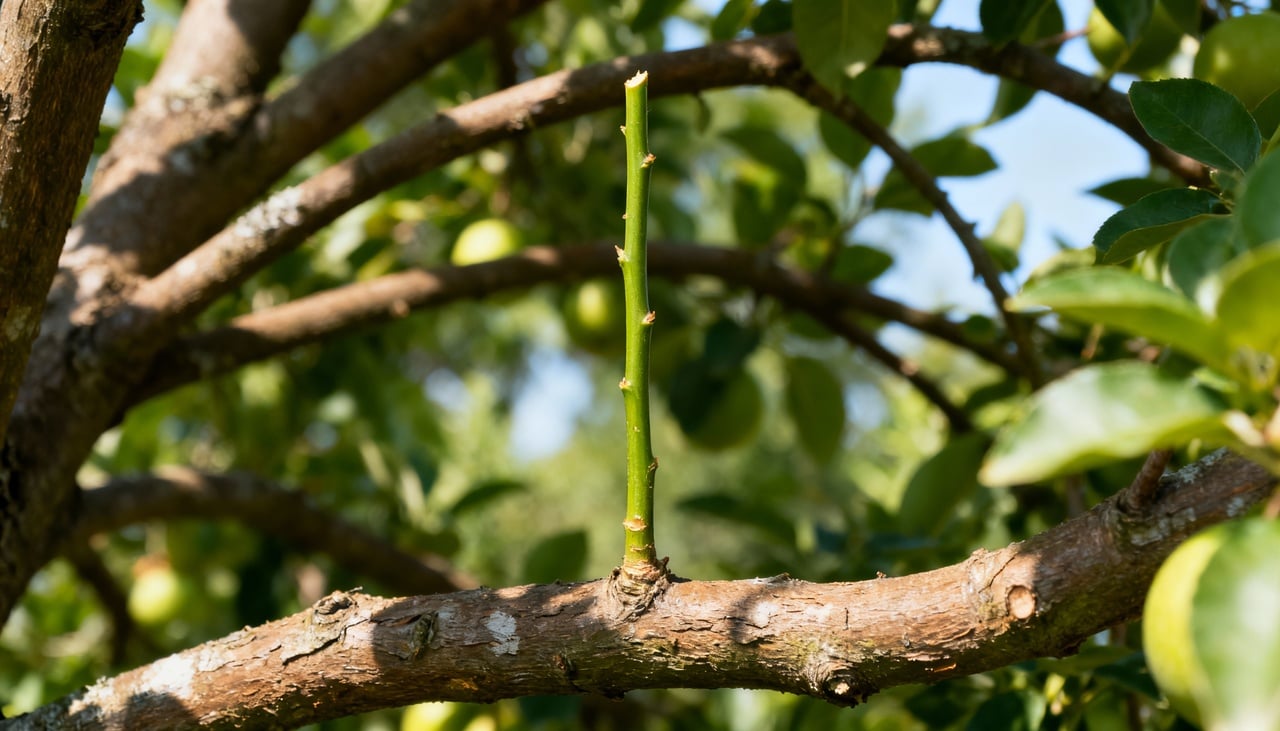 Diferente da poda drástica de inverno, o manejo feito nesta época quente foca na limpeza e na aeração da copa da árvore – Imagens produzidas com uso de Inteligência Artificial