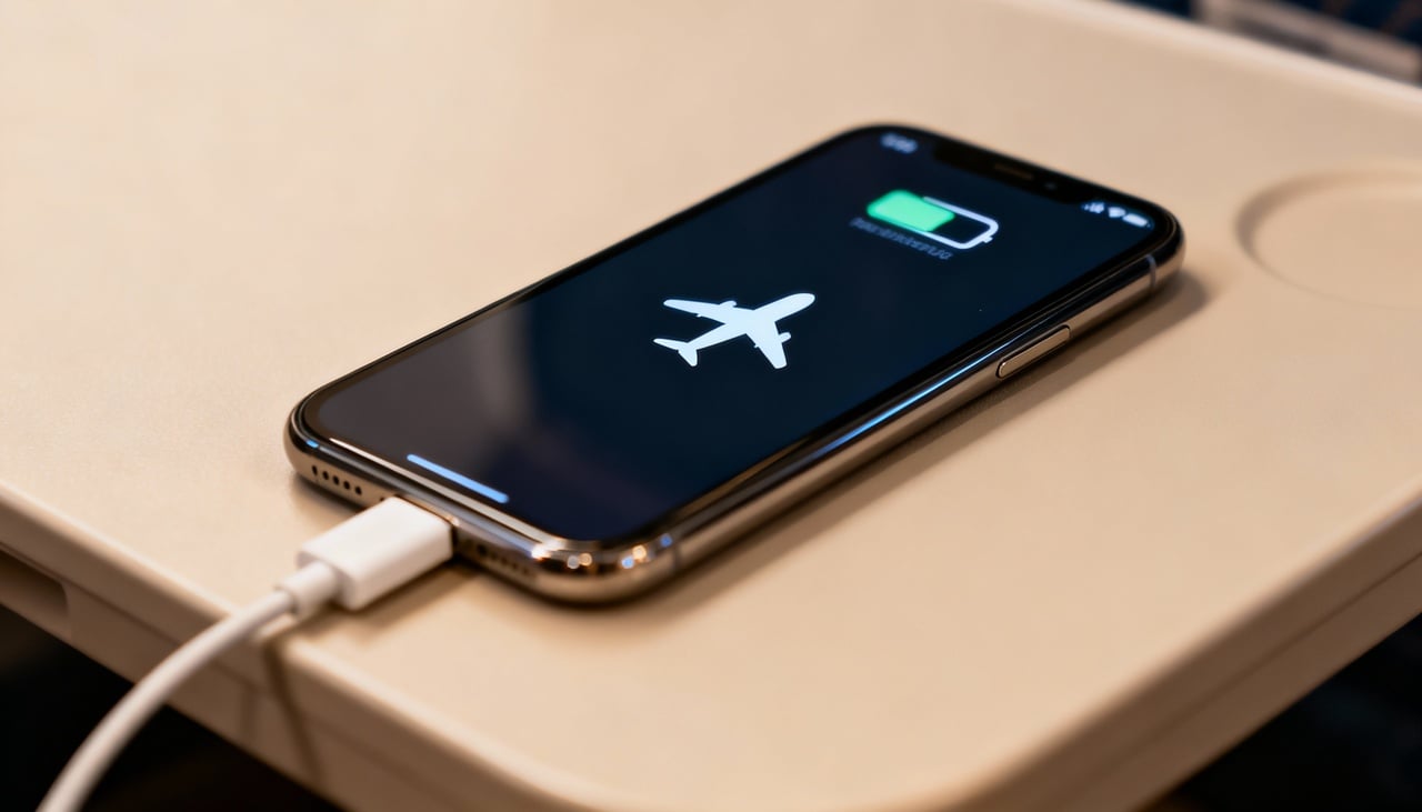 Ao ativar o modo avião, você elimina esse gasto passivo instantaneamente, interrompendo a transmissão e recepção de dados – Imagens produzidas com uso de Inteligência Artificial