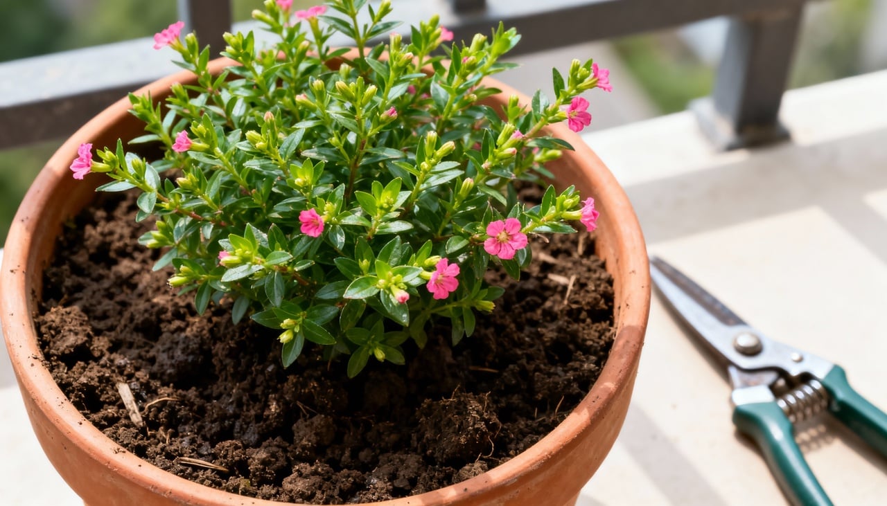A flor-de-coral é extremamente popular e fácil de encontrar em feiras de jardinagem ou floriculturas simples – Imagens produzidas com uso de Inteligência Artificial