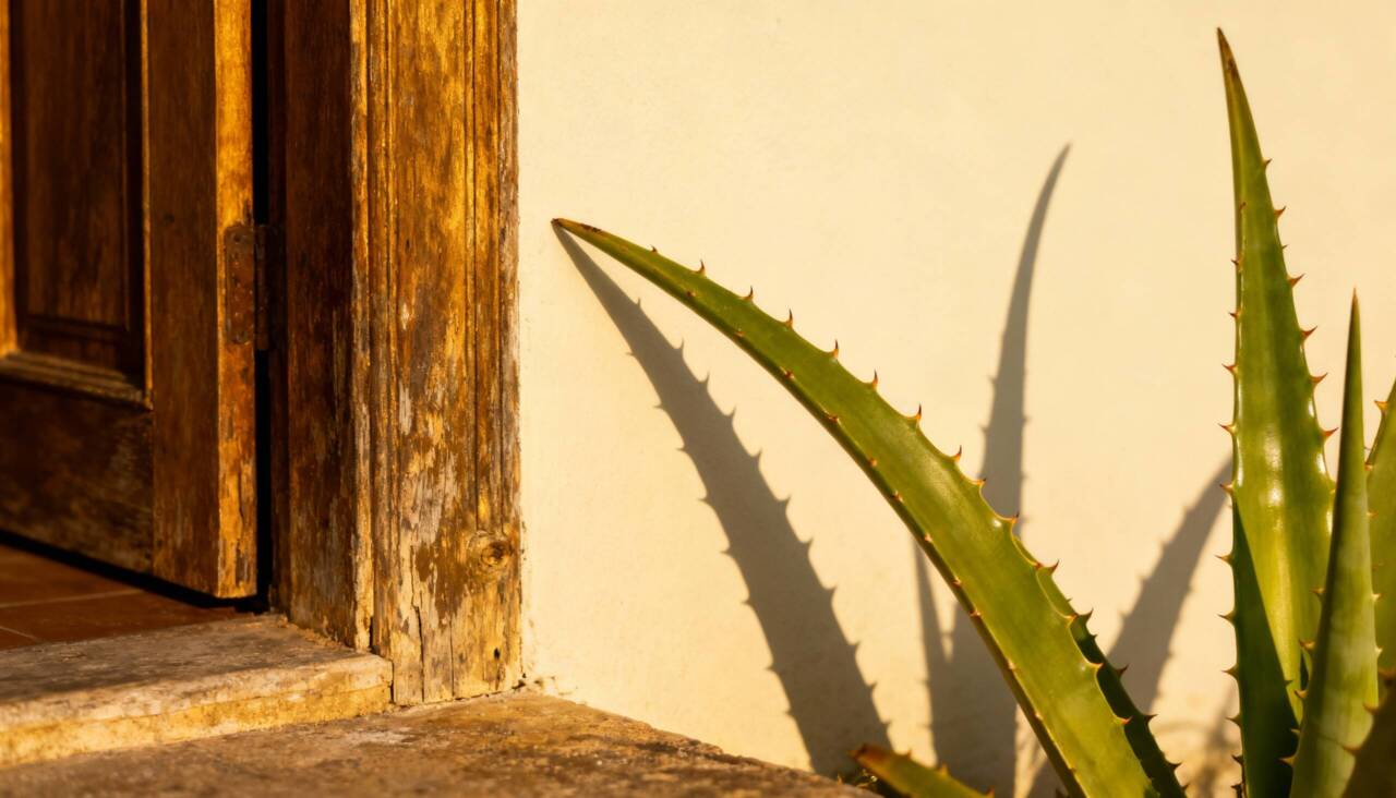 Conhecida por suas folhas pontiagudas e verticais, essa espécie funciona simbolicamente como uma barreira que “corta” o mau-olhado e a inveja – Imagens produzidas com uso de Inteligência Artificial