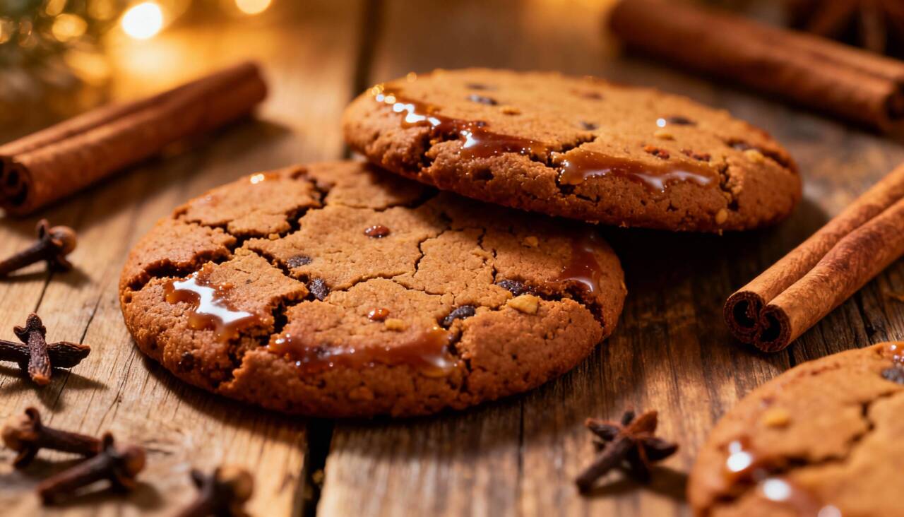 A base de qualquer receita de biscoitos de gengibre de qualidade começa com ingredientes naturais e bem selecionados – Imagens produzidas com uso de Inteligência Artificial